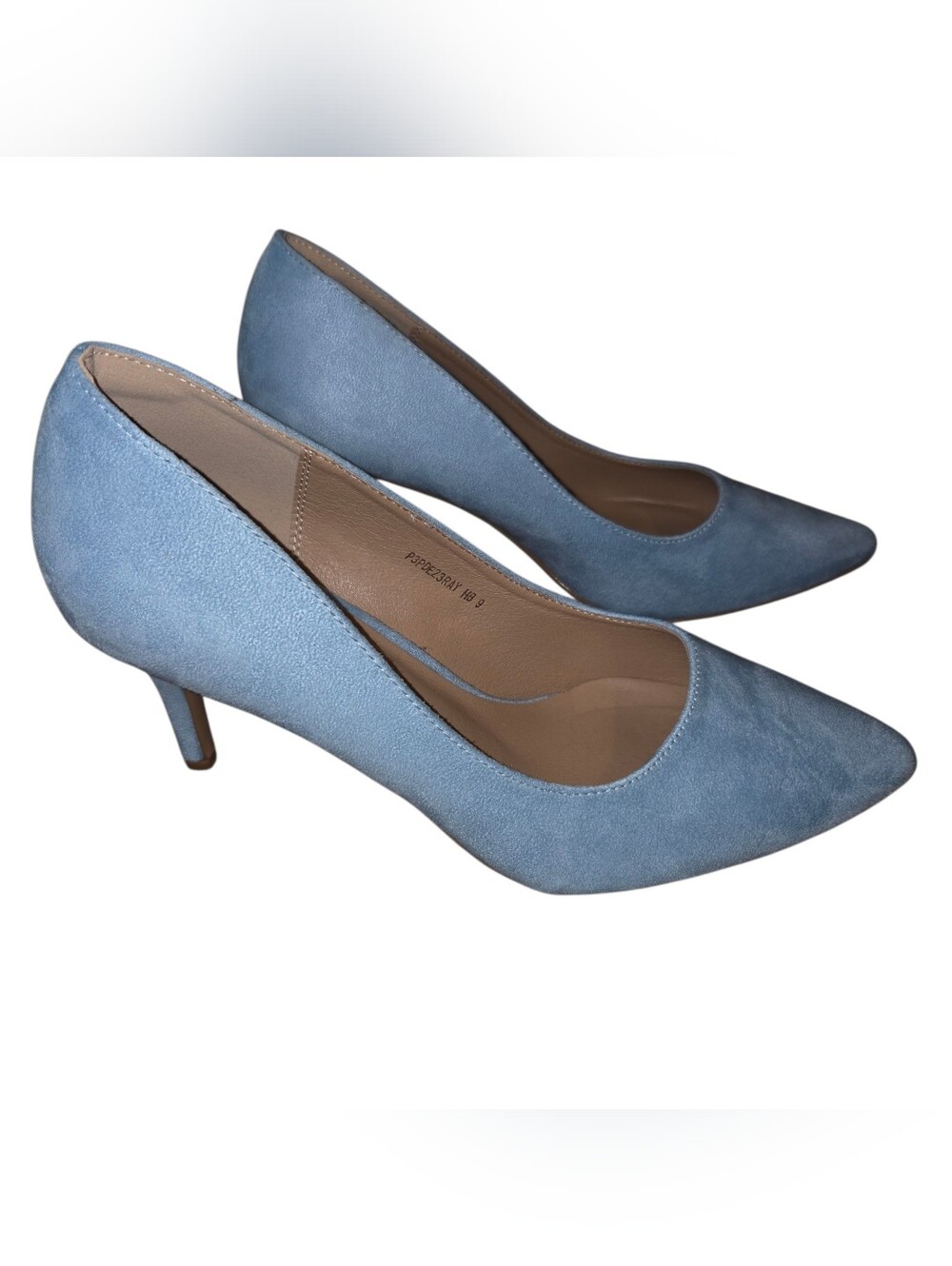 IDIFU Dusty Blue Pointed-Toe Stiletto Pumps - Picture 4 of 10